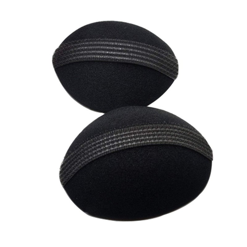 Hair Volumizer Oval Hair Puff Maker Hair Style Accessory Set of 2 Pieces Black - Image 1
