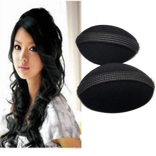 Hair Volumizer Oval Hair Puff Maker Hair Style Accessory Set of 2 Pieces Black - Image 2