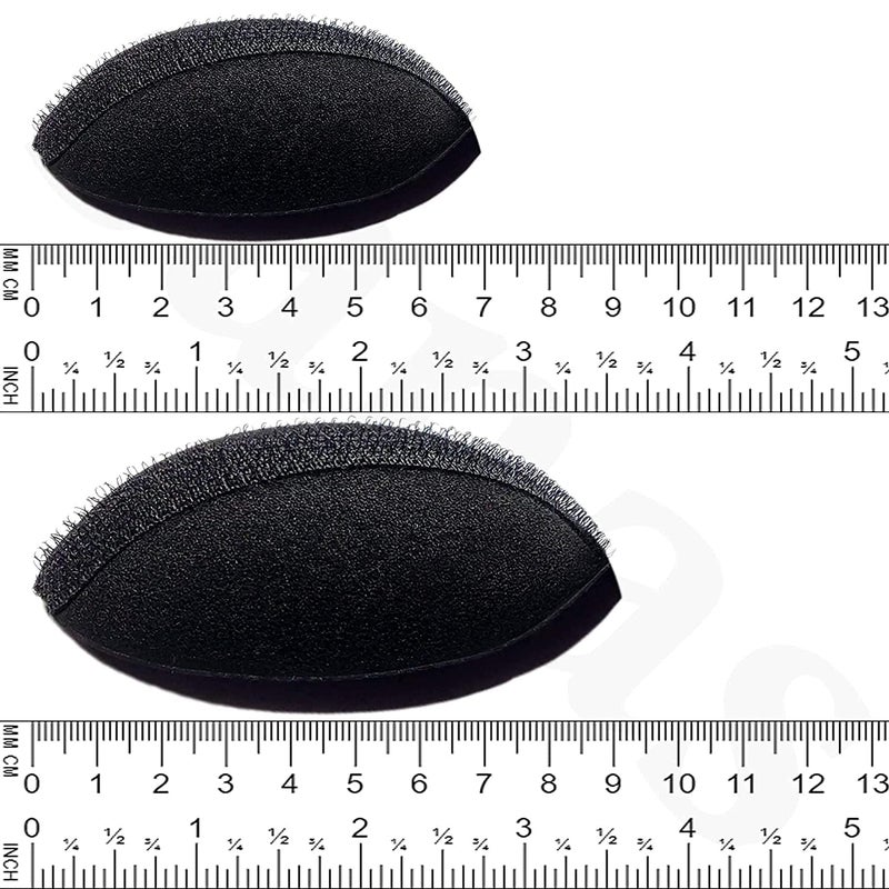 Hair Volumizer Oval Hair Puff Maker Hair Style Accessory Set of 2 Pieces Black - Image 3