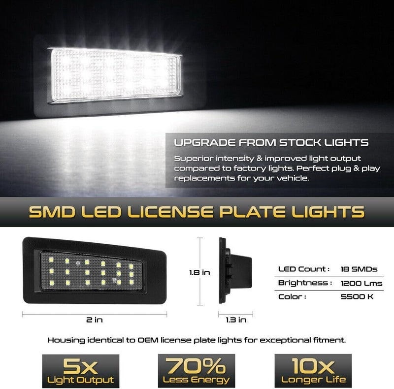 QASULER White LED License Plate Light for Mazda - Image 3