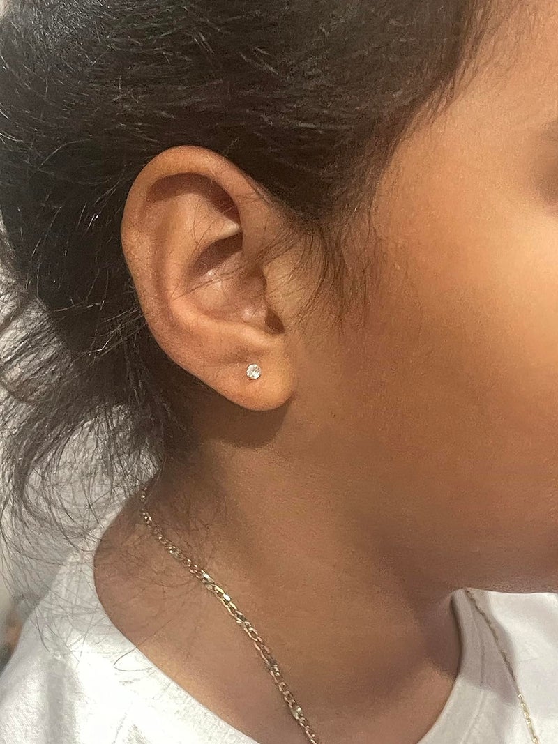 AVYRING Ear Piercing Kit, Ear Piercing Gun with Zircon Earrings Studs, Disposable Ear Piercing Kit, Hypoallergenic Ear Piercing Gun Kit Self at Home, 20g Flat Back Ear Piercing Earrings Butterfly - Image 3