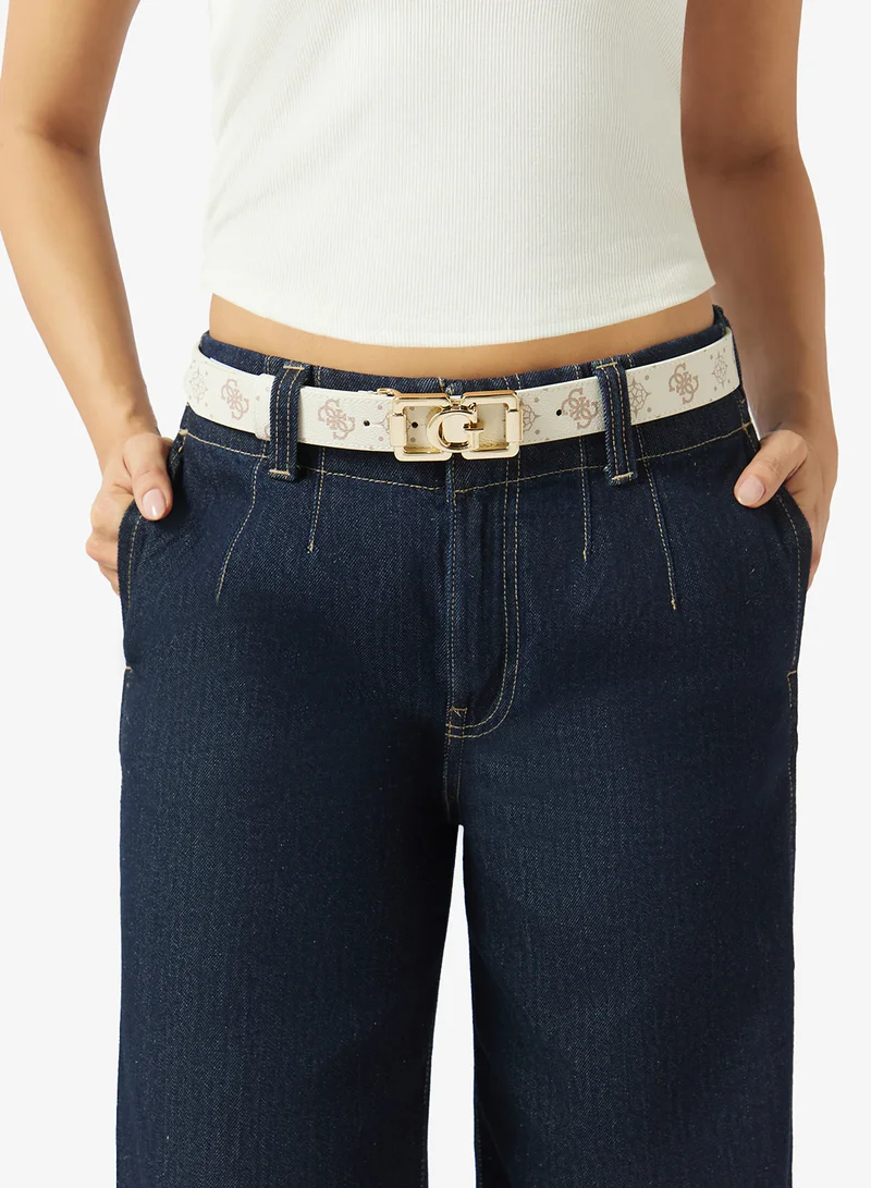 Guess  Emelie Logo Allocated Hole Belt for Women | Best Price UAE