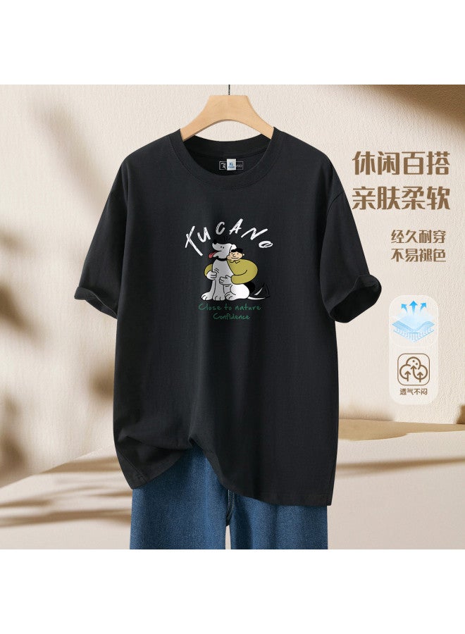 Tucano round Neck Short Sleeve T-shirt - Summer Comfort Knit Breathable Casual Couple Matching Tee - Image 2