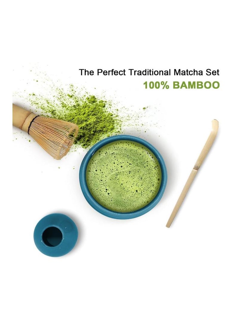 Bluejw Matcha Tea Set Japanese Matcha Tool, Handmade Matcha Ceremony Accessory 7PCS Traditional Matcha Whisk Holder Tea Making Kit Matcha Bowl Tea Scoop Bamboo Whisk Matcha Whisk Kit for Home Gift - Image 4