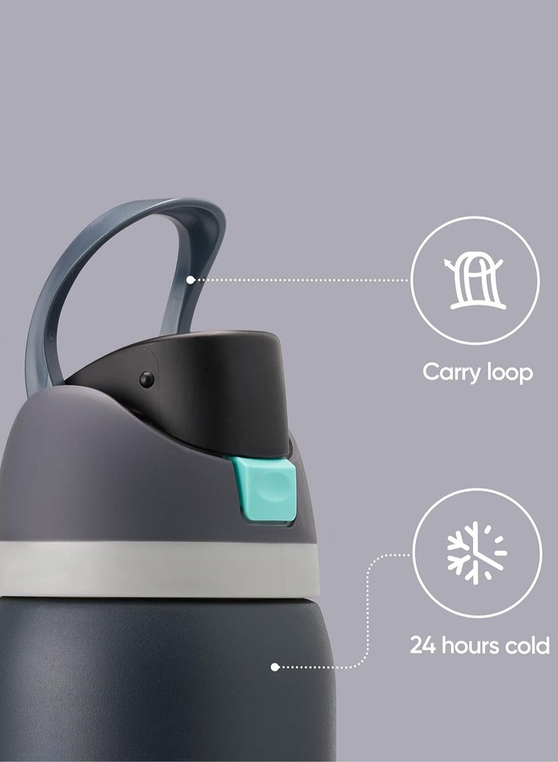 ROEIEIS 32 OZ Stainless Steel Water Bottle Vacuum Insulated with Dual Drinking Mode for Home Sports Gym - Image 2