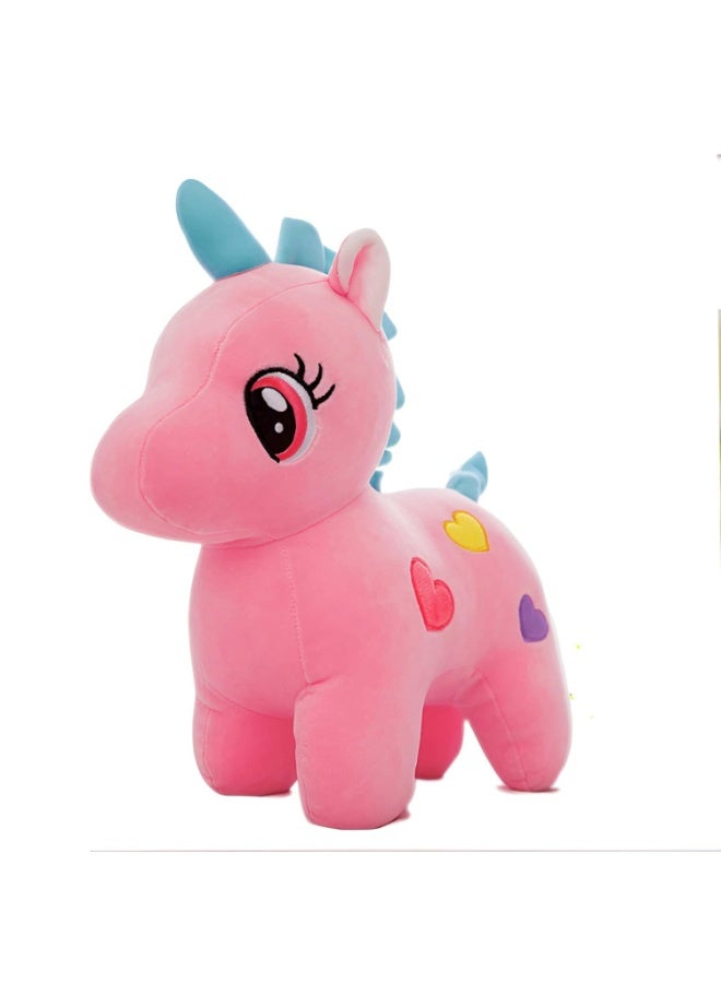 Babique Unicorn Teddy Bear Plush Soft Toy Cute Kids Birthday Animal Baby Boys/Girls (25 cm, Pink) - Image 2