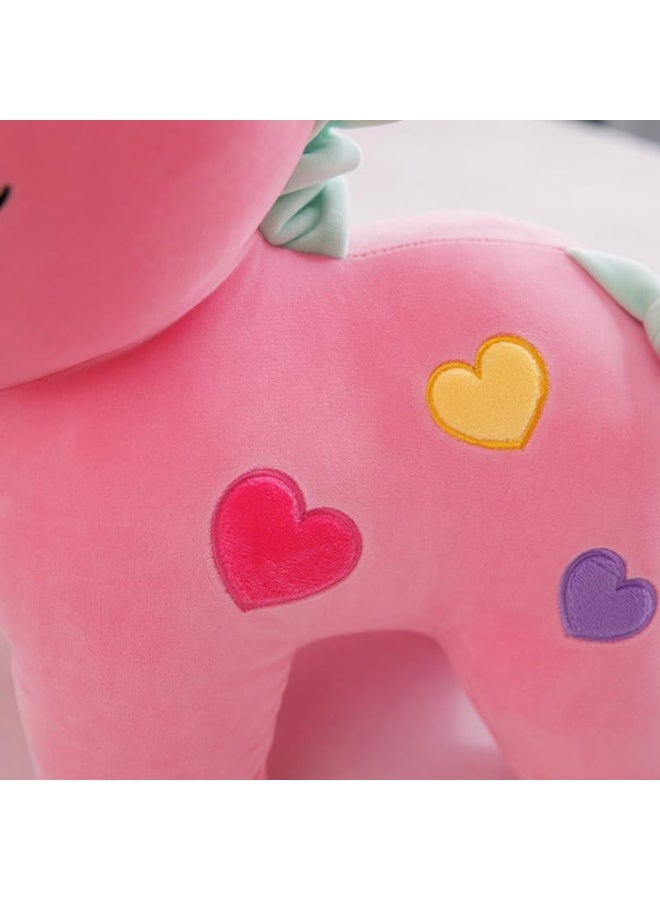 Babique Unicorn Teddy Bear Plush Soft Toy Cute Kids Birthday Animal Baby Boys/Girls (25 cm, Pink) - Image 4
