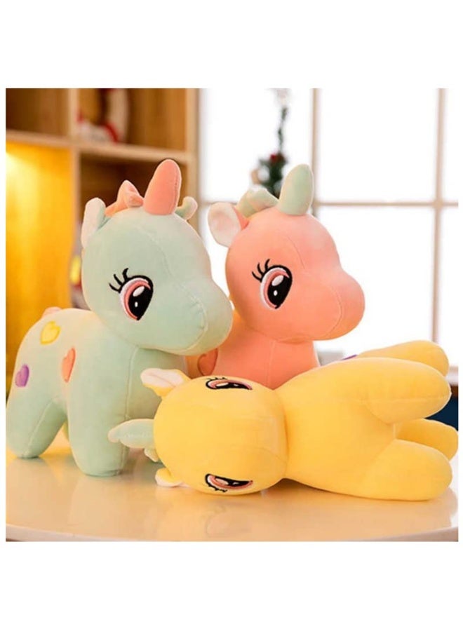 Babique Unicorn Teddy Bear Plush Soft Toy Cute Kids Birthday Animal Baby Boys/Girls (25 cm, Pink) - Image 3