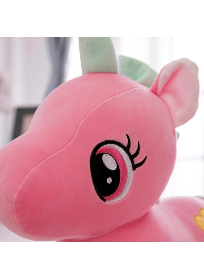 Babique Unicorn Teddy Bear Plush Soft Toy Cute Kids Birthday Animal Baby Boys/Girls (25 cm, Pink) - Image 5
