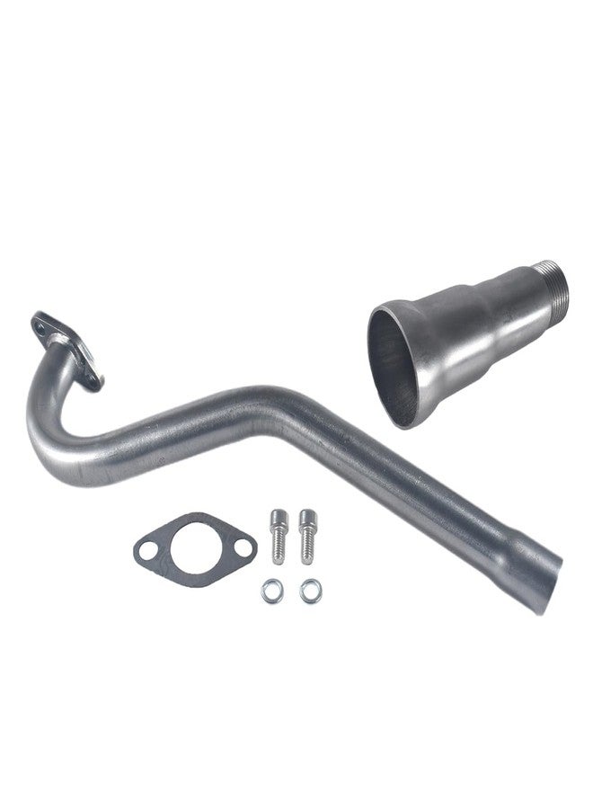 VCUJSUC 3 Stage Exhaust Header Pipe For Coleman CT100U Predator 79cc 98cc 3HP Mini Bike Silver - Image 1