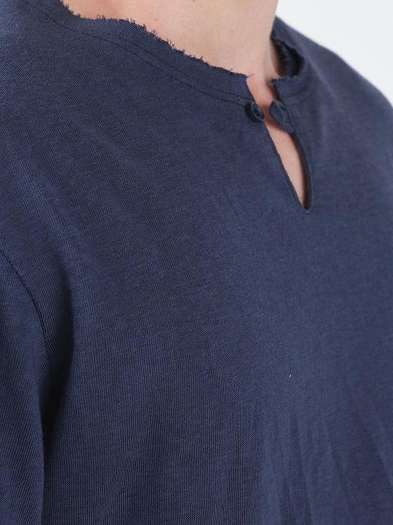 GIESTO Men's Cotton Long-Sleeve Crew Neck T-Shirt - Image 3