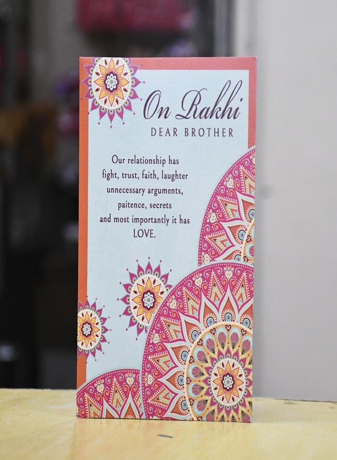 Saugat Traders Rakhi for Brother and Bhabhi with Greeing Card | Rakhi for Bhaiya | Lumba Rakhi for Bhabhi | Roli Chawal Chopra | Exclusive Rakhi - Image 5