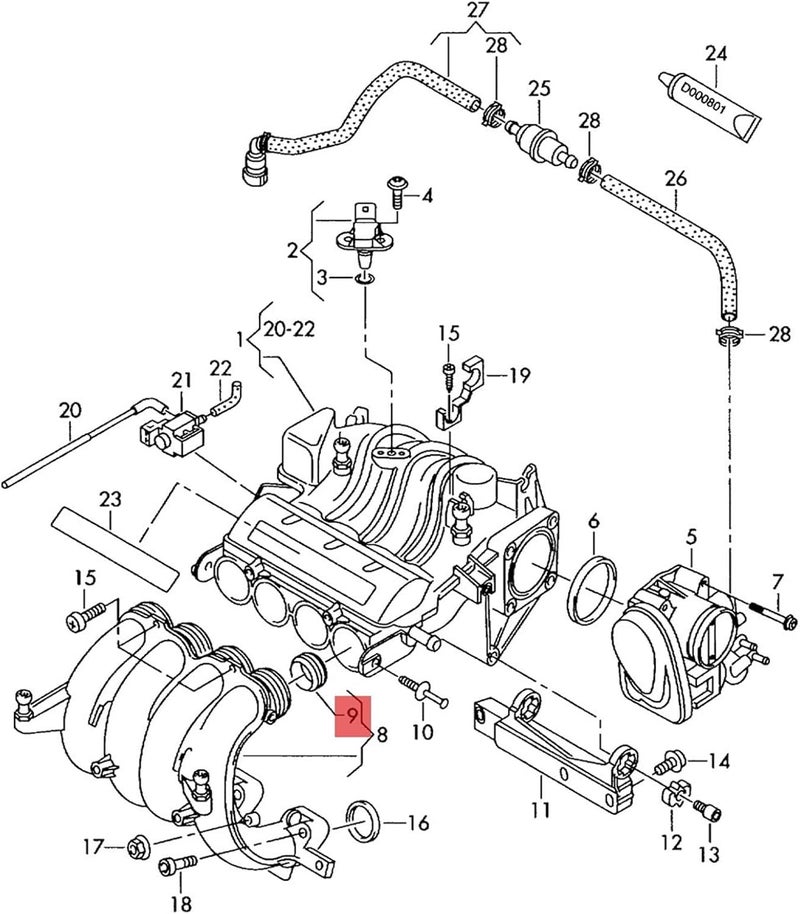 Wivplex Intake Manifold Housing Gasket Seal for VW Models - Image 5