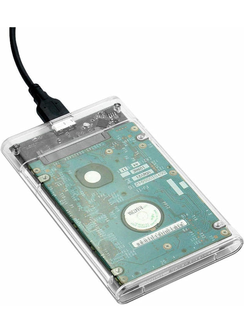 2.5inch USB3.0 SATA3.0 High Speed 5Gbps Mobile Hard Disk Enclosure Supports 5TB UASP Acceleration (transparent)  - Image 2