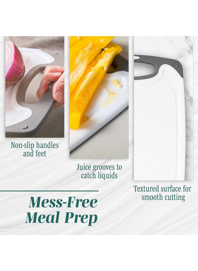 Arabest 3-Piece Wheat Straw Cutting Board Set - Non-Slip Chopping Board with Juice Groove & Handles, Kitchen Chopping Boards for Fruit/Vegetables (Small to Large)  - Image 3