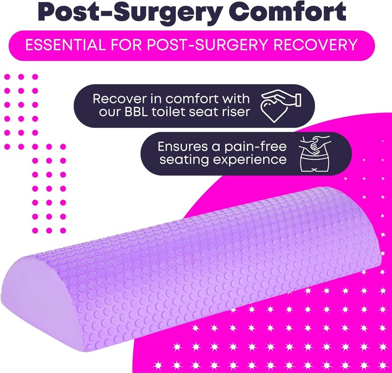 bombshell booty pillow BBL Pillow Toilet Seat Riser BBL Toilet Riser D-Shaped High Density Foam High Density Toilet Seat Pillow Brazilian Butt Lift BBL Supplies - Image 4