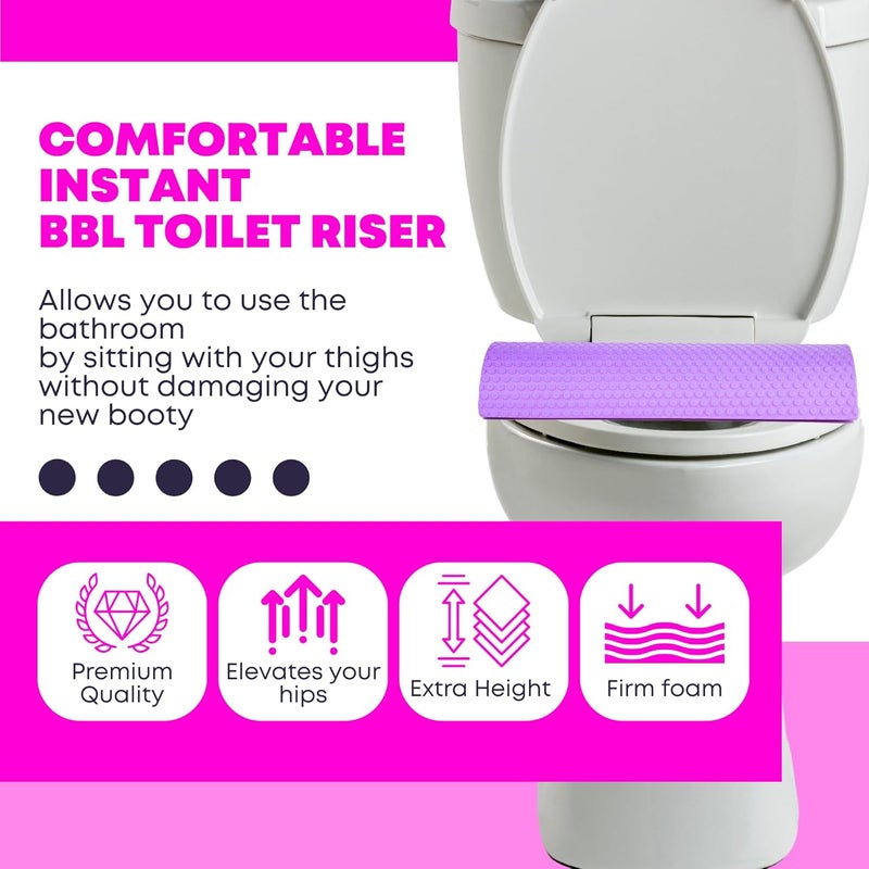 bombshell booty pillow BBL Pillow Toilet Seat Riser BBL Toilet Riser D-Shaped High Density Foam High Density Toilet Seat Pillow Brazilian Butt Lift BBL Supplies - Image 5
