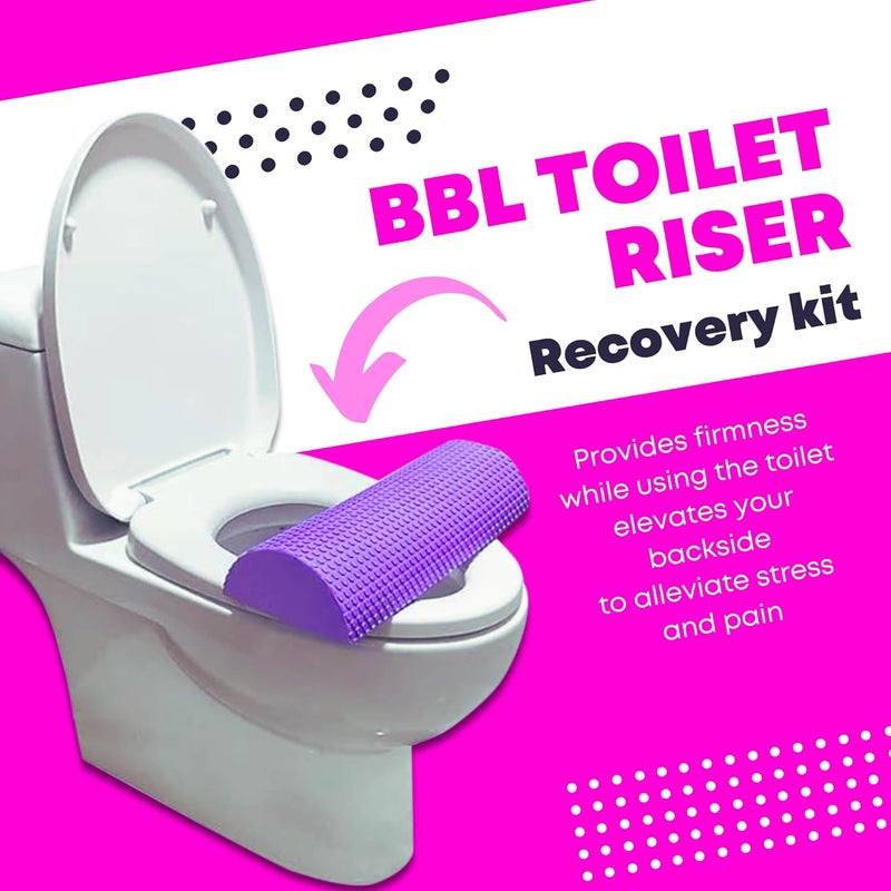 bombshell booty pillow BBL Pillow Toilet Seat Riser BBL Toilet Riser D-Shaped High Density Foam High Density Toilet Seat Pillow Brazilian Butt Lift BBL Supplies - Image 3