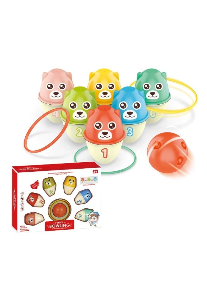 Kids’ Bowling Game – Colorful Animal Theme - Image 1