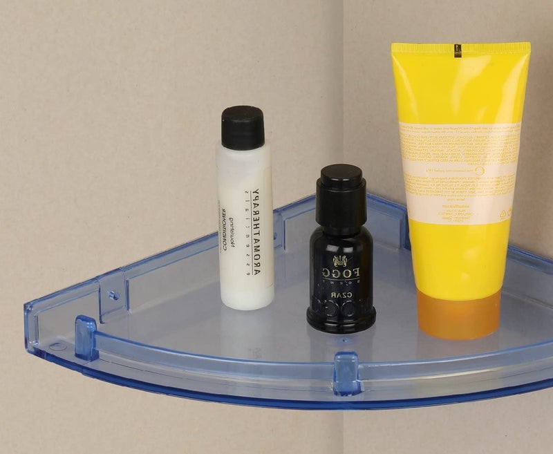 iSTAR Blue Acrylic Corner Shelf/Wall Stand/Bathroom Shelf/Wall Shelf/Wall Rack/Bathroom Rack/Kitchen Shelf/Bathroom Accessories Acrylic Wall Shelf 10 x 10 inch (Number of Shelves - 1, Blue) - Image 3