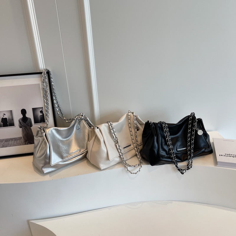 Large Capacity Bag Women''s New Fashion High-end Shoulder Bag All-match Commuter Chain Underarm Bag - Image 4