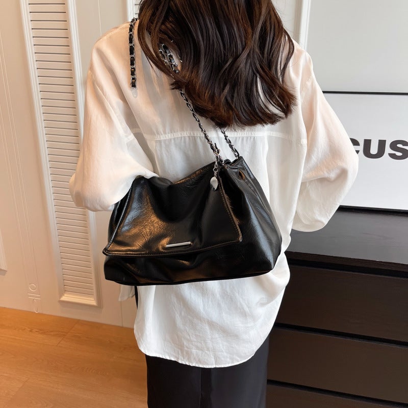 Large Capacity Bag Women''s New Fashion High-end Shoulder Bag All-match Commuter Chain Underarm Bag - Image 2