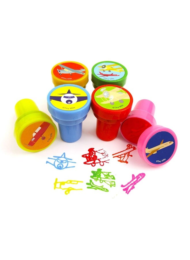 TINYMILLS 24 Pcs Airplane Stampers for Kids Birthday Party Favors Bag Stuffers Pinata Fillers Classroom Rewards Carnival Prizes Gifts - Image 3