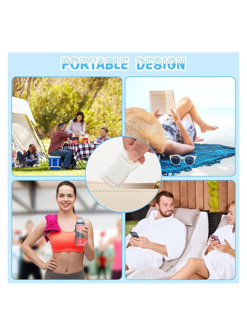 SYOSI Compressed Towels 100 Pieces Toilet Paper Tablets Bulk Disposable Wash Cloths for Travel Compressed Washcloths Towels Portable Thicker Larger Pure Cotton for Outdoor Hotel 9.4 x 11.8 inch - Image 4