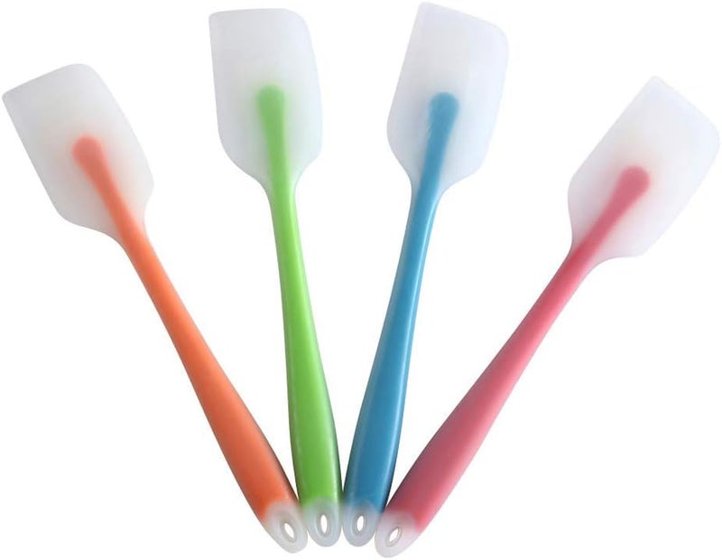 PUTHAK Silicone Spatula Heat Resistant Flexible Spatula 450F with Stainless Steel Core - Food Grade Premium Good Grip Kitchen Utensils - Seamless, Heavy Duty, BPA Free, Dishwasher Safe (Pack of 4) - Image 1