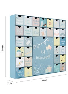 Hilalful HilalFul Themed Ramadan Countdown Calendar Box - English | Cardboard Made | 30 Drawers | Fill Pocket with Toys, Treats | For Kids, Children Above Age 3+ Years | Reusable & Eco-friendly  - Image 5