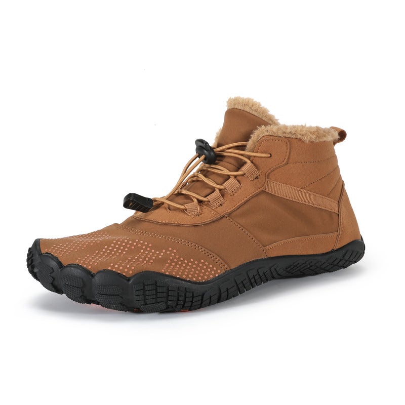 2024 Fleece-Lined Hiking Shoes Joker Shoes Snow Boots Warm Breathable Couple High Casual Cotton Shoes - Image 1