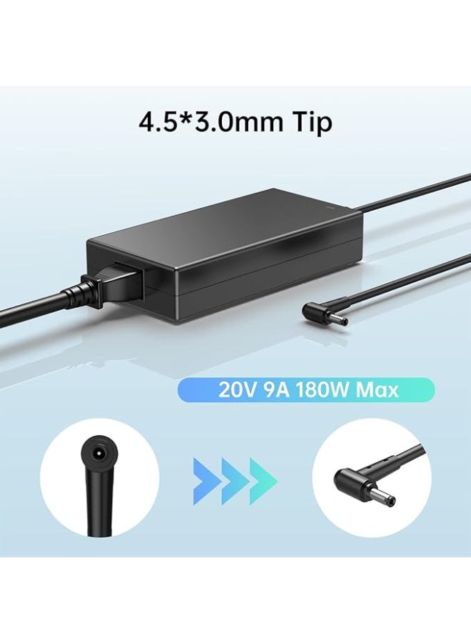Terabyte 20V 9A 180W (4.5 3.0) Compatible Charger for Creator M16, Stealth 15M, Crosshair Sword 15 17, GF66 GF76 GL66 GL76, A17-180P4B A18-150P1A - Image 2