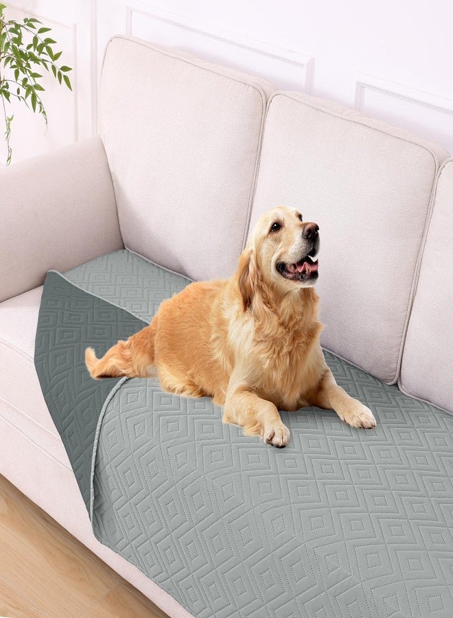 هيها بطانية مقاومة للماء للكلاب من هيها، غطاء سرير ناعم للكلاب، بطانيات للحيوانات الأليفة، غطاء أريكة مقاوم للماء للكلاب قابل للغسل، أغطية أريكة قابلة للعكس للحيوانات الأليفة (40 × 90 بوصة، رمادي/رمادي داكن) - Image 1