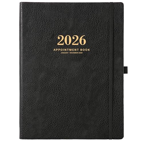 Poluma 2026 Weekly Appointment Book & Planner - Daily Hourly Planner 2026 with 15-Minute Interval, January 2026 - December 2026, 8.5" x 11", Achieve Your Goals & Improve Productivity - Black - Image 1