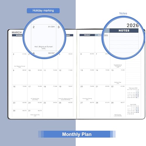 Poluma 2026 Weekly Appointment Book & Planner - Daily Hourly Planner 2026 with 15-Minute Interval, January 2026 - December 2026, 8.5" x 11", Achieve Your Goals & Improve Productivity - Black - Image 3