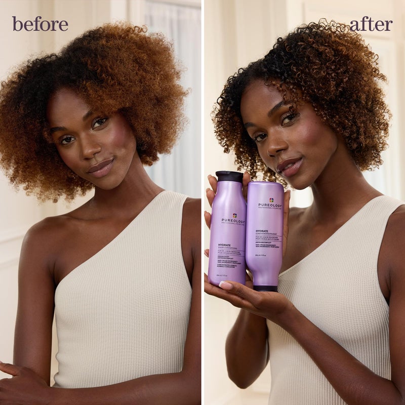 PUREOLOGY Pureology Hydrate Moisturizing Conditioner | For Medium to Thick Dry, Color Treated Hair | Sulfate-Free | Vegan - Image 4