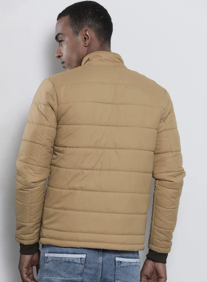 ذا انديان كراج كو The Indian Garage Co Men Slim Fit Solid High Neck Long Sleeves Jacket