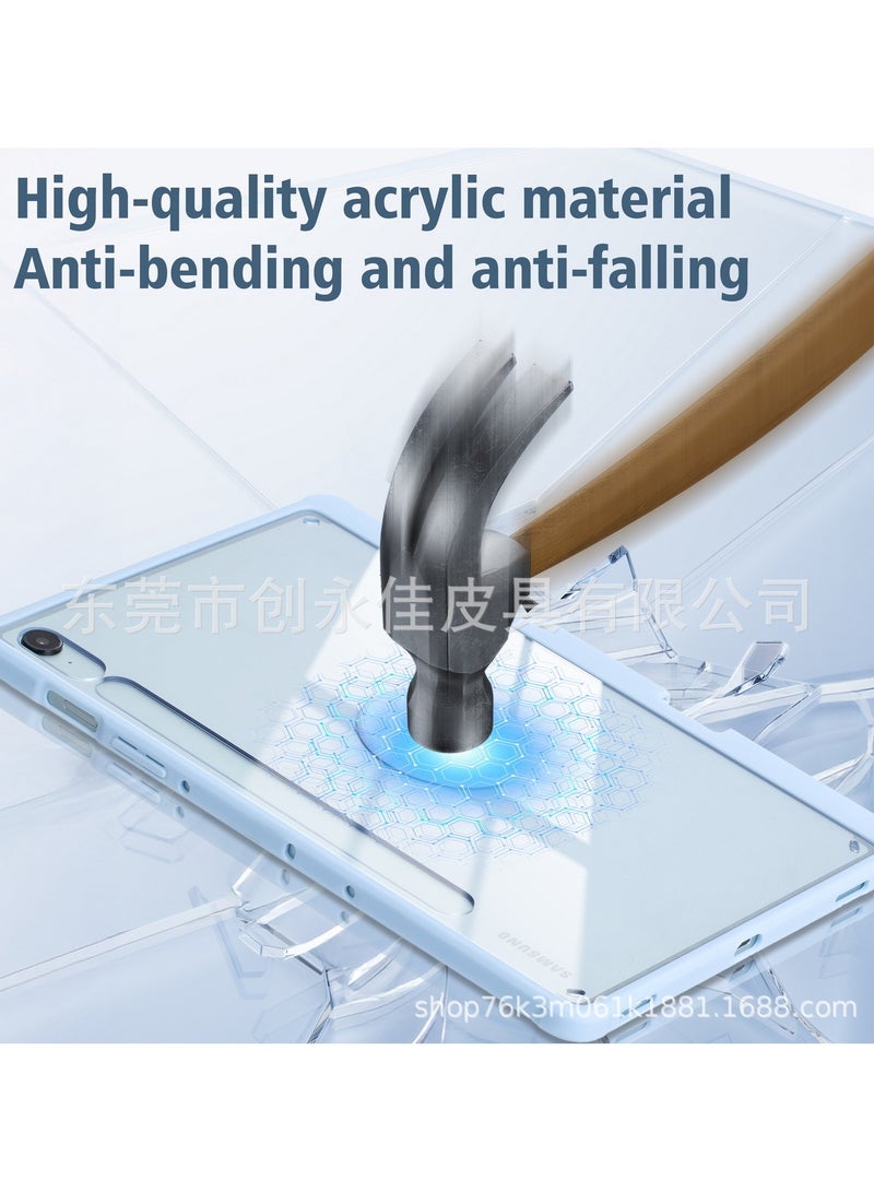 For Galaxy Tab S10 FE+ 13.1-inch Magnetic Detachable Keyboard Case with S Pen Slot Multi-mode Stand Smart Hibernation Case - Image 4