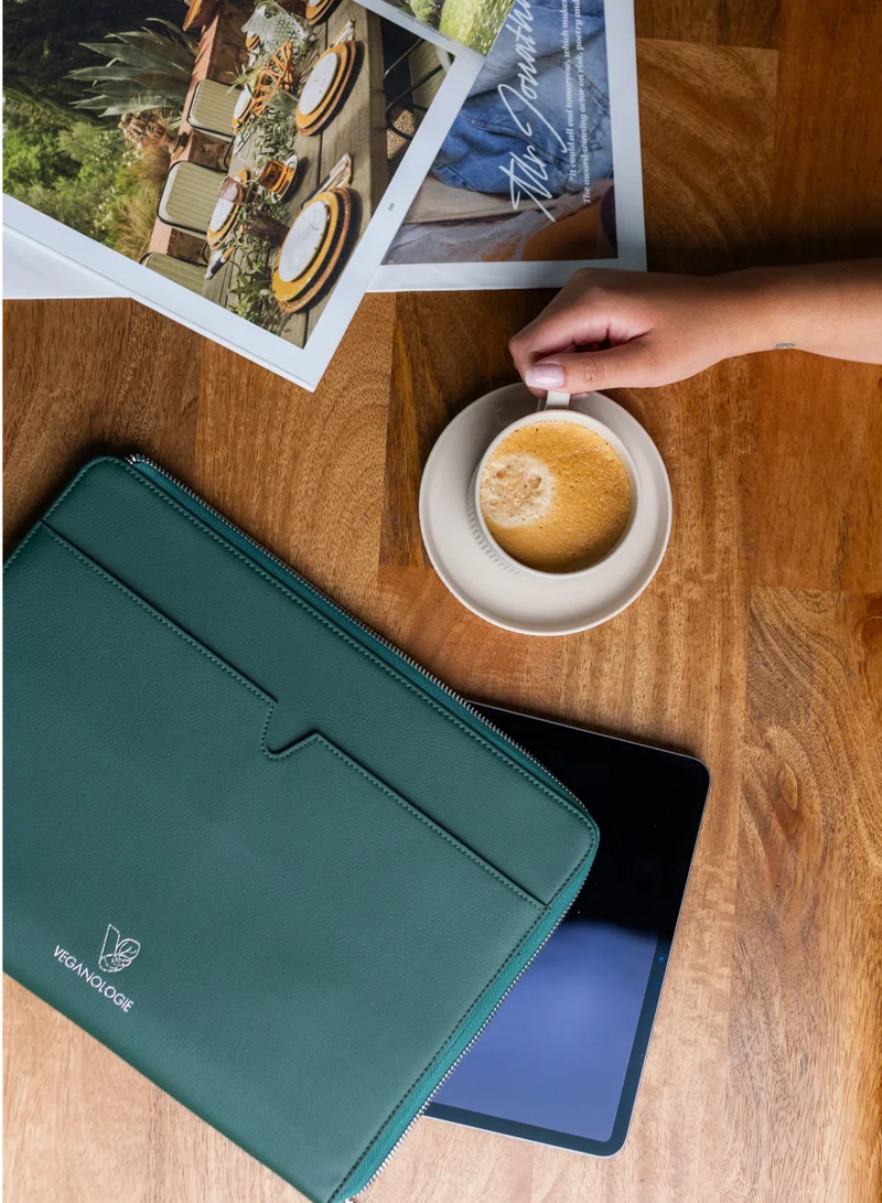 Veganologie Eden Apple Leather Laptop Sleeve 13" in Blue Made From 30 Apples