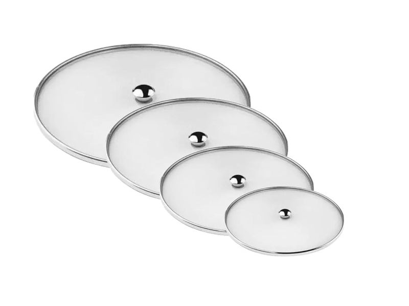 finality Stainless Steel Food Cover/Milk Cover Jali/Steel Jali/Multipurpose Net Lid Set of 4, Silver Color - Image 1