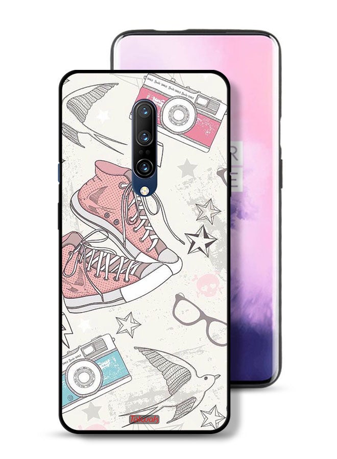 Tolwak OnePlus 7 Pro Protective Case Cover Canva Shoes And Camera Art - Image 1