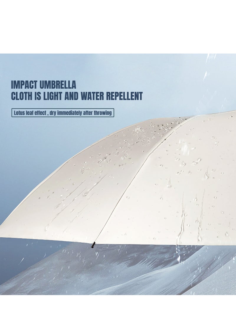 Generic - Automatic Folding Umbrella, Automatic Opening and Closing, Lightweight and Portable Folding Umbrella, Suitable for Sunny/Rainy Days, Black - Image 1
