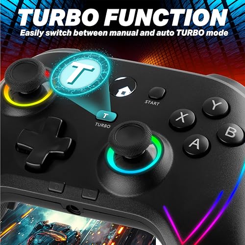 NiTHO BLADES Wireless Gaming Controller for PC, Switch, Android & iOS | Gamepad with Hall Effect Trigger & Stick, M1–M4 Back Buttons, Adjustable RGB Lights, Vibration &Turbo - Image 5
