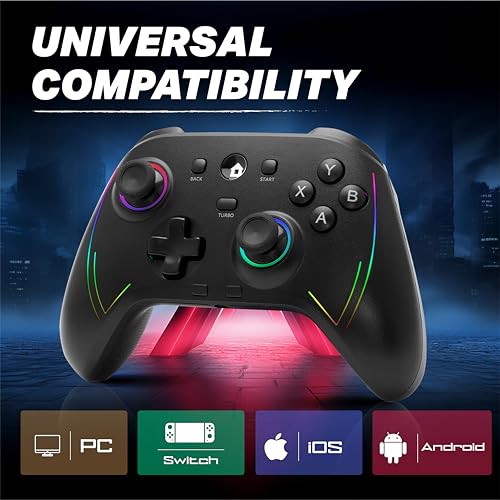 NiTHO BLADES Wireless Gaming Controller for PC, Switch, Android & iOS | Gamepad with Hall Effect Trigger & Stick, M1–M4 Back Buttons, Adjustable RGB Lights, Vibration &Turbo - Image 3