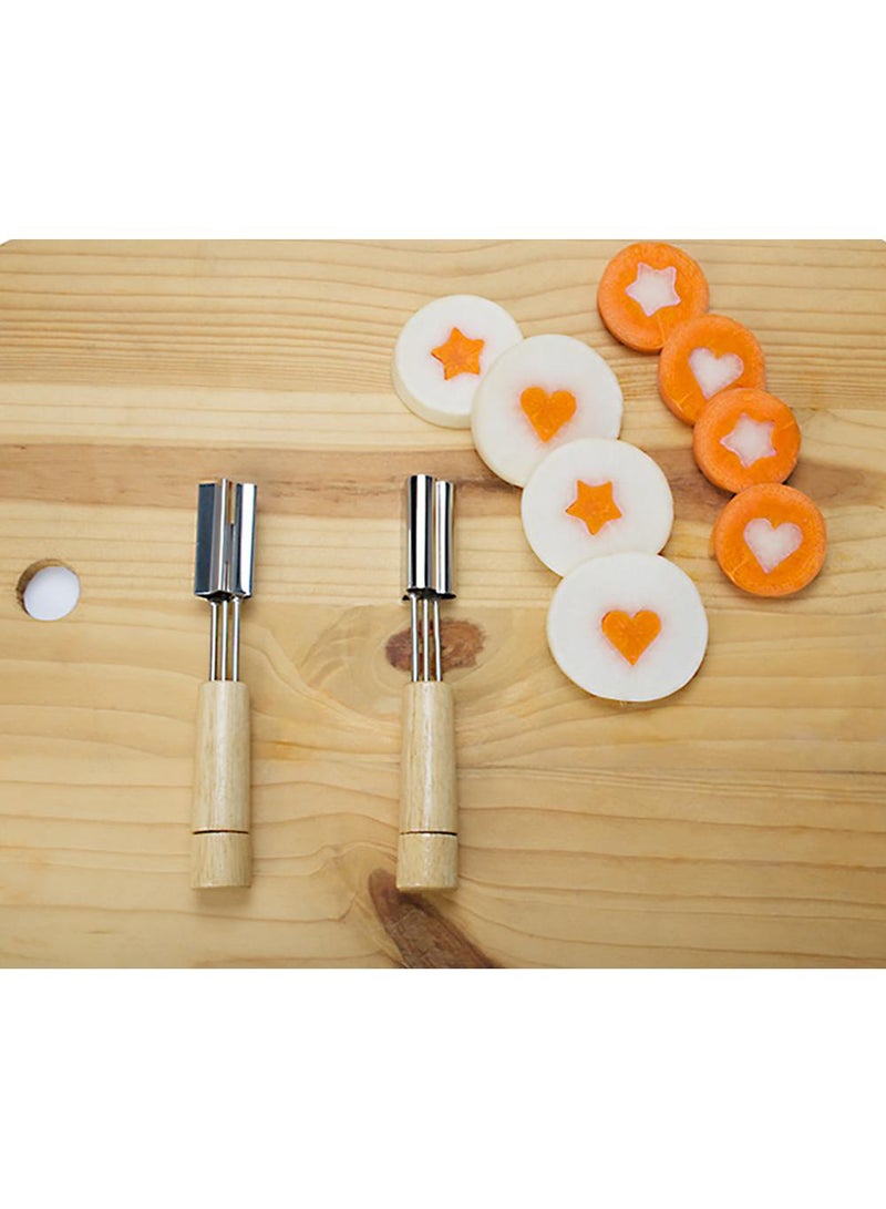 Sweet seven Stainless Steel Mini Cookie Cutters and Vegetable Cutter Shapes with Stamps - Versatile Baking and Food Decorating Set（Flower ）  - Image 5