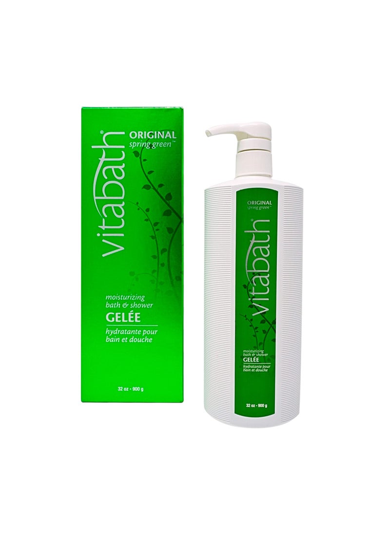 Vitabath - Vitabath Original Spring Green Moisturizing Bath & Shower Gel Wash Intoxicating Botanical Skin Rejuvenation, Hydrating Dry Skincare, Body Cleanser & Foaming Gelee - 32 oz - Image 1