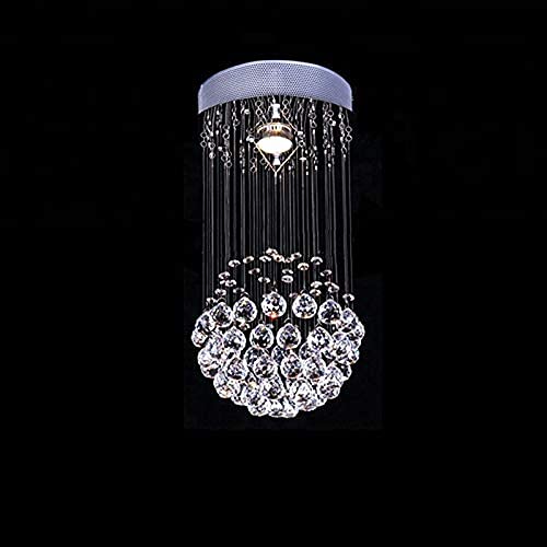 CRYSTA WORLD K9 Crystal Chandelier Modern Light Fixture(Warm White) (Design 10) L12/W12/H18 - Image 1