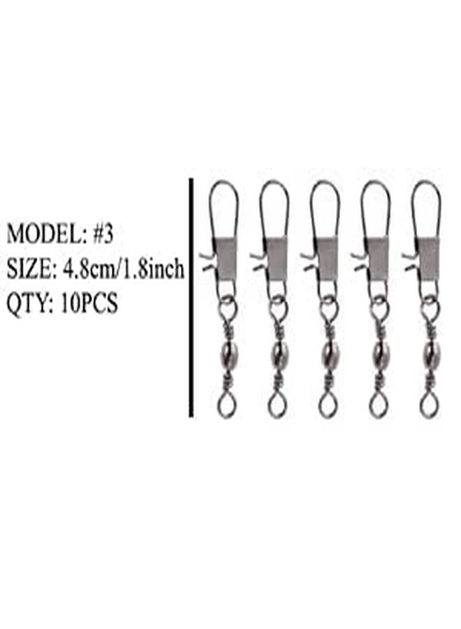 AUF Fishing Rolling Swivel with Interlock Snap #2 (10pcs) - Image 2