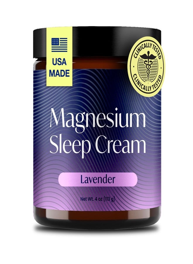 Solia Magnesium Sleep Cream, USA-Made Topical Magnesium Lotion for Sleep, Lavender Lotion for Feet, Nighttime Mag Oil Body Butter, Foot Cream, Relaxing Rub for Muscles, 4oz - Image 1
