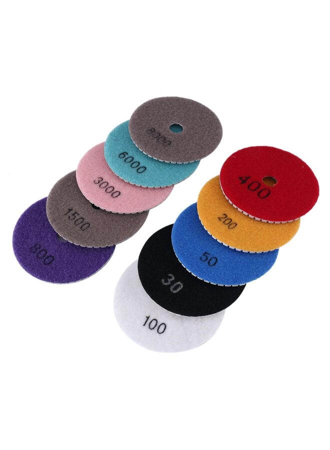 Dry Diamond Polishing Pads Pieces for Granite Marble Stone Sanding Disc Grinding Pads?Backer Pad Granite Polishing Kit Marble Polishing Kit(4INCH) - Image 3